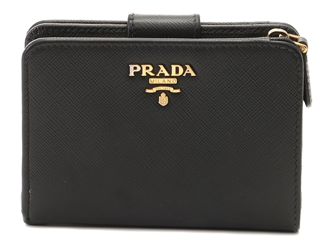 PRADA プラダ サイフ・小物 二つ折り財布 サフィアーノ ブラック
