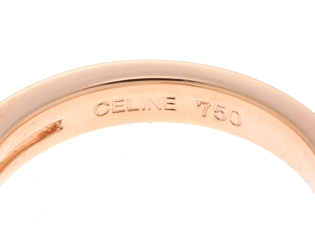 CELINE セリーヌ リング K18ピンクゴールド 約9号 ダイヤモンド 約5.5g 2143500249024 【205】