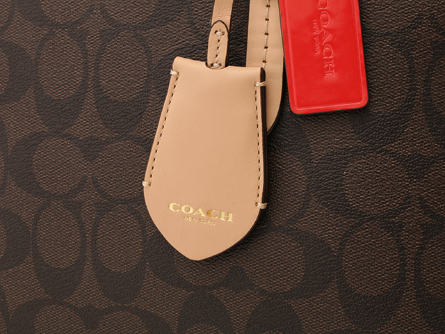 COACH コーチ シグネチャー ハンドバッグ ブラウン/ベージュ