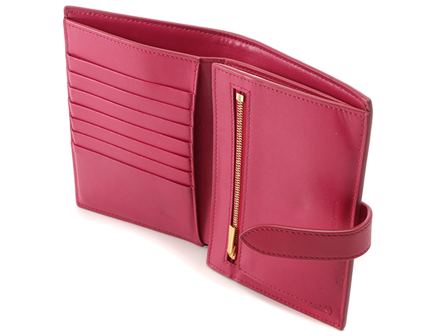 CELINE ミディアムストラップウォレット ピンク 新品 CELINE セリーヌ ミディアム ストラップウォレット フォーシャ