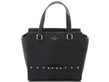 Kate Spade ケイト・スペード ビジューリボン ２ＷＡＹショルダーバッグ ブラック レザー 2143500263624【208】  の購入なら「質」の大黒屋（公式）