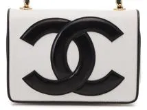 CHANEL シャネル ココマーク チェーンショルダーバッグ ホワイト ブラック レザー【471】A の購入なら「質」の大黒屋（公式）