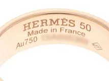 HERMES エルメス 指輪 リング Hダンクル PM K18 ピンクゴールド
