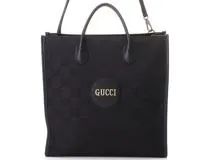 GUCCI グッチ オフザグリッドロングトート ブラック ナイロン/レザー