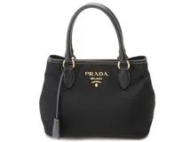2024年 お歳暮・冬ギフト特集 プラダ PRADA 2WAYショルダーバッグ ブラック ナイロン/レザー バッグ