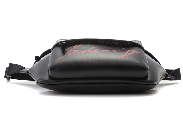 BALENCIAGA バレンシアガ バッグ エブリデイ ベルトバッグ 552375 ブラック/レッド レザー 2143500271292 【472】