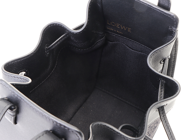 LOEWE ロエベ ハンモック ドローストリング ミニ キャンバス×レザー LOEWE 【超美品】ロエベ ストラップなし ハンモック ドロー