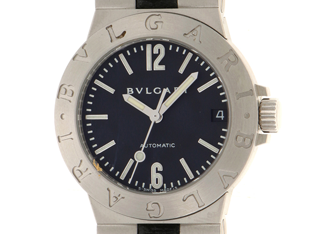 BVLGARI ブルガリ ディアゴノスポーツ LCV29S ブラック文字盤 SS ...