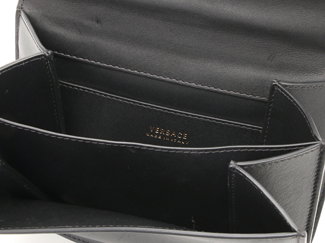 【極美品✨】ヴェルサーチ ヴィルトゥス 保存袋 ショルダーバッグ レザー 黒色 VERSACE ヴェルサーチ ヴィルトゥス ショルダーバッグ ブラック