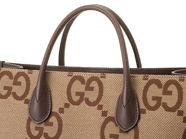 GUCCI グッチ バッグ ジャンボGGトートバッグ 678839 UKMDG 2570 キャメル/エボニー キャンバス/レザー 2143500274835 【472】