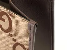 GUCCI　グッチ　バッグ　ジャンボGGトートバッグ　678839 UKMDG 2570　キャメル/エボニー　キャンバス/レザー　2143500274835　【472】