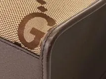 GUCCI　グッチ　バッグ　ジャンボGGトートバッグ　678839 UKMDG 2570　キャメル/エボニー　キャンバス/レザー　2143500274835　【472】