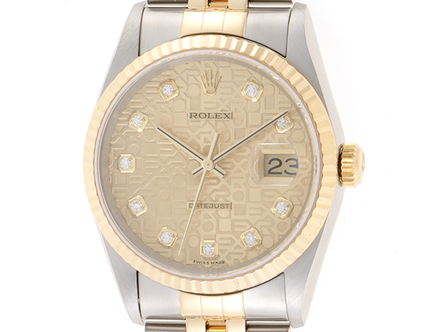 安価 ロレックス ROLEX P番 腕時計 16233G デイトジャスト36 3針（時、分、秒）