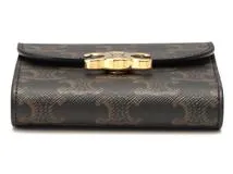 CELINE セリーヌ トリオンフ スモールウォレット タン PVC