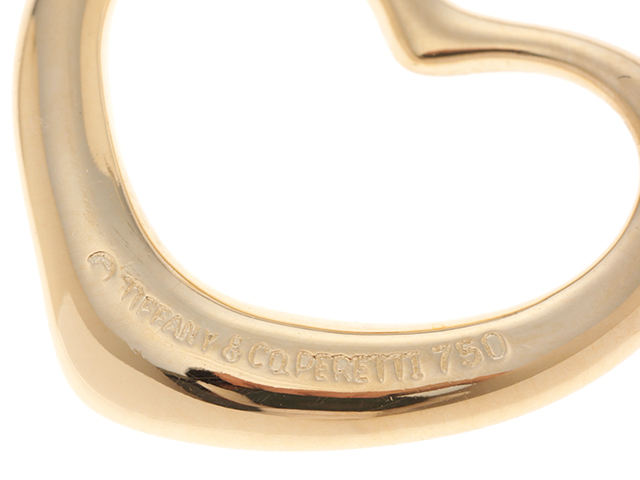 TIFFANY&CO ティファニー オープンハートネックレス K18イエロー
