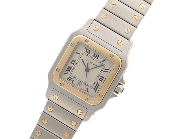 Cartier カルティエ 腕時計 サントス ガルベLM W20011C4 ステンレス/K18イエローゴールド アイボリー文字盤 クォーツ【472】SJ  の購入なら「質」の大黒屋（公式）
