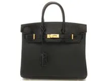 HERMES エルメス バーキン25タッチ ブラック/GP金具 トゴ