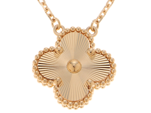 Van Cleef & Arpels　ヴァン クリーフ&アーペル　ヴィンテージアルハンブラ　ネックレス　K18イエローゴールド　6.6ｇ　2143500278963　【437】