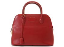 HERMES エルメス ハンドバッグ ボリード31 ルージュヴィフ/ゴールド金具 ボックスカーフ 〇X刻印(1994年頃)【472】YY