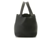 HERMES エルメス ピコタンロックMM ハンドバッグ ブラック Y刻 2020年 トリヨンクレマンス SV シルバー金具 2143500282717【200】