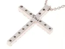 STAR JEWELRY　スタージュエリ―　ネックレス　K18ホワイトゴールド　ダイヤモンド0.16カラット　重さ3.4g　　【472】HA