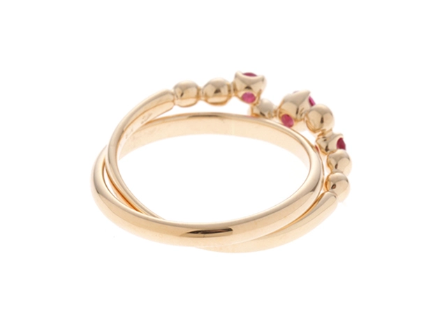 4℃ ヨンドシー リング K18イエローゴールド ルビー 4.5g 9号~10号【433】2143500284353