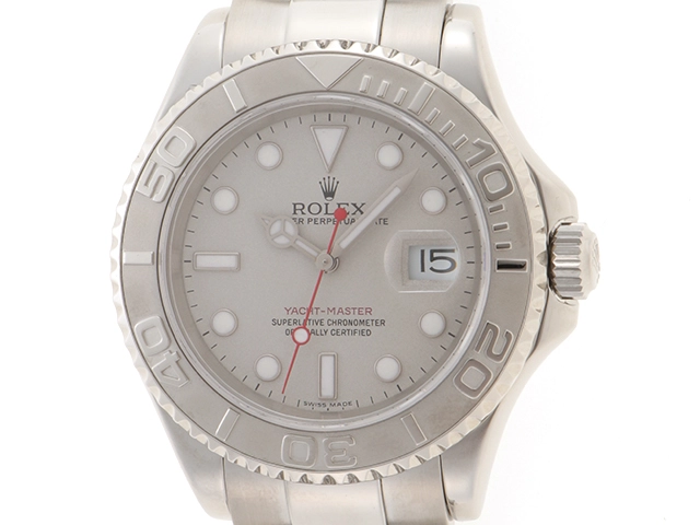 ROLEX　ロレックス　ヨットマスター　ロレジウム　16622　自動巻き　シルバー文字盤　回転ベゼル　100m防水　ステンレス/プラチナ　【432】　2143500284803