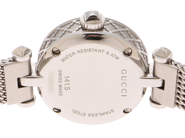 GUCCI　グッチ　ディアマンティッシマ　141.5　腕時計　シェル・4Pダイヤ文字盤　クオーツ　ステンレススチール　レディース　2143500284933　【205】