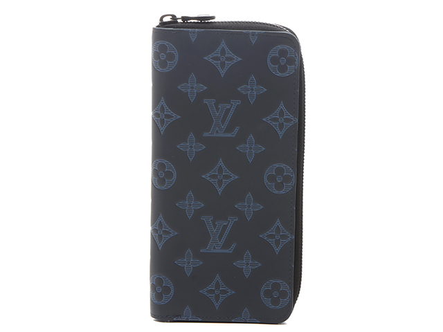 【未使用級】ルイヴィトン モノグラム シャドウ ヴェルティカル ネイビー 長財布 LOUIS VUITTON ルイ・ヴィトン ジッピー・ウォレット・ヴェルティカル