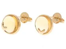 TIFFANY＆CO　ティファニー　オリーブリーフピアス　　K18 ゴールド　シトリン　3.1g　【471】N　2143500285732