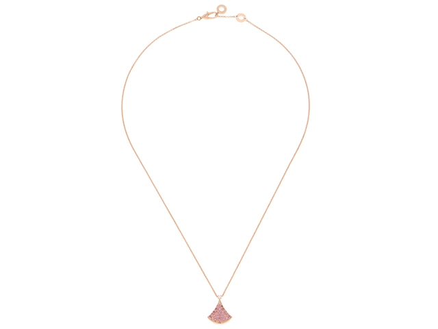BVLGARI ブルガリ ディーヴァ ドリーム ネックレス 355889 ピンクゴールド ピンクサファイヤ/ダイヤモンド 2019年正規品【472】SJ