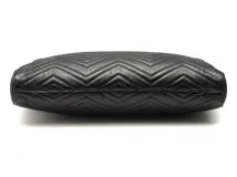 GUCCI　グッチ　ＧＧマーモント　キルティングミディアムチェーン　トートバッグ　ブラック　レザー　人気　ブランド品　ブラック　2143500287460　【208】
