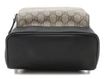 GUCCI　グッチ　GGスプリーム　リュックサック　429020　ベージュ／ブラック　PVC／レザー　バックパック【434】2143500288016