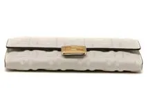 FENDI　フェンディ　財布　コンチネンタル　フラップロングウォレット　ホワイト　レザー　8M0251　2143500288436　【中古】【大黒屋】【200】