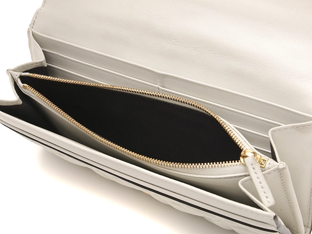 FENDI フェンディ 財布 コンチネンタル フラップロングウォレット ホワイト レザー 8M0251 2143500288436 【中古】【大黒屋】【200】