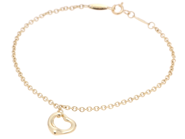 TIFFANY＆CO ティファニー オープンハート ブレスレット K18 ゴールド