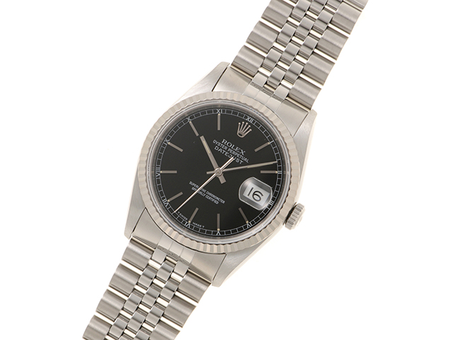 ROLEX ロレックス デイトジャスト 16234 ブラック文字盤 自動