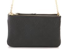 LOUIS VUITTON　ルイヴィトン　ポシェット･ドゥーブルジップ　ノワール　 モノグラム･アンプラント　M68568　【432】　【2143500289617】