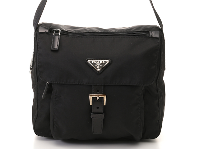 正規店買付【PRADA】ブラック ナイロン バムバッグ プラダ PRADA ナイロンショルダーバッグ ナイロン ユニセックス