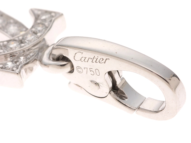 Cartier　カルティエ　2Cチャーム　B3010300　K18ホワイトゴールド　ダイヤモンド　約2.2g 【430】2143500291306