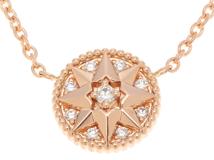 Dior ディオール ローズデヴァン ネックレス K18ピンクゴールド ダイヤモンド0.09ct  2022年正規品【472】SJ