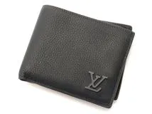 LOUIS VUITTON　ルイヴィトン　ポルトフォイユ・マルコ　LVアエログラム　インクブルー　M11488　RFIDタグ【433】2143500295137
