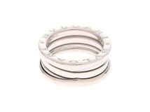 BVLGARI　ブルガリ　B-zero1　リング　K18ホワイトゴールド　#49　約7.7g【433】2143600155195