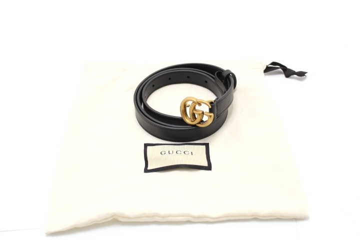 GUCCI グッチ ダブルGバックル ベルト 85/34 409417 ブラック
