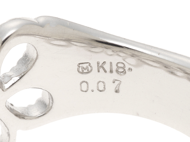 MIKIMOTO ミキモト 貴金属・宝石 リング K18ホワイトゴールド  