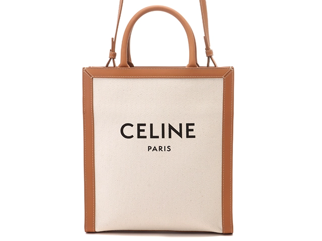 CELINE セリーヌ スモールバーティカルカバ キャンバス/カーフ ...