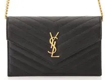 サンローラン SAINT LAURENT モノグラム・サンローラン エンベロープ チェーンウォレット ブラック GP YSL  2143600308867 【432】 の購入なら「質」の大黒屋（公式）