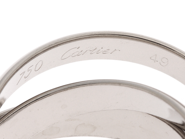 Cartier カルティエ トリニティリング WG 7.3g #49【434】
