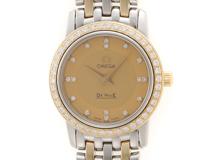 OMEGA　オメガ　デ・ビル　ダイヤモンドベゼル　12Pダイヤインデックス　SS/YG　413.25.22.60.58.001　レディース　クオーツ　シャンパン文字盤　【430】2143600324645