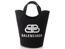 BALENCIAGA バレンシアガ ウェーブトートXS キャンバス ブラック